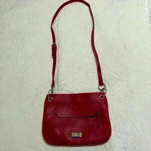 Nine West Red Faux‎ Leather Cross Body Bag